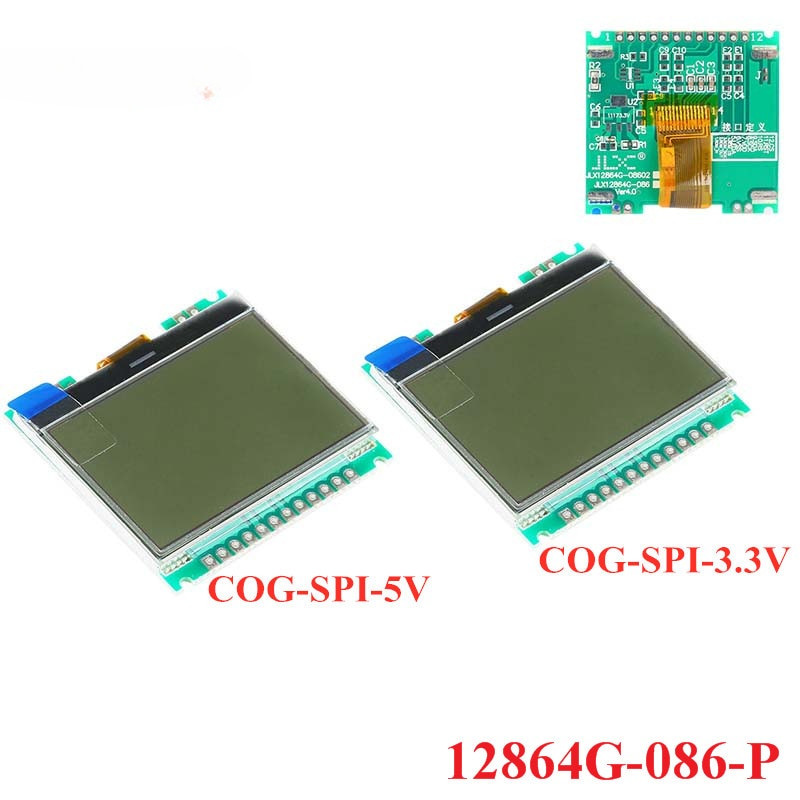 12864 Mô-đun hiển thị LCD Bảng màn hình LCD COG 12864G Trắng SPI 128X64 12864G-086-P 128X64 Mô-đun m