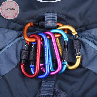 Jiarenitn Loại D Carabiner Có Khóa Leo Núi Ngoài Trời Cắm Trại Hợp Kim Nhôm Đậm Khóa Khóa Móc Khóa Đa Sinh Tồn Bộ Du Lịch vn