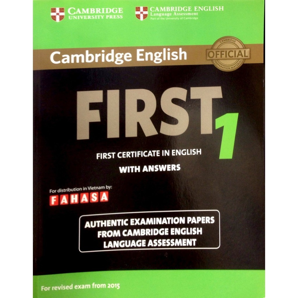 Sách - Cambridge English First 1 For Revised Exam From 2015 Student's Book With Answers Fahasa Editi