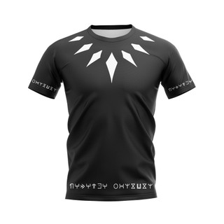 Áo thun thể thao cổ tròn mới mùa hè Thiết kế ngắn tay Áo thun Wakanda vĩnh cửu