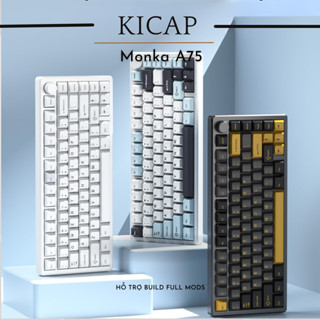 Bàn phím cơ Monka A75 | 3 mode, RGB, hotswap | Gasket mount | Khung nhôm CNC | Núm xoay