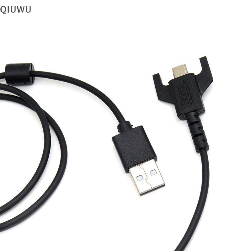 Dây dệt cáp sạc USB bền QIUWU cho chuột chơi game không dây Logitech GPX G900 G903 G403 GPRO 180cm.