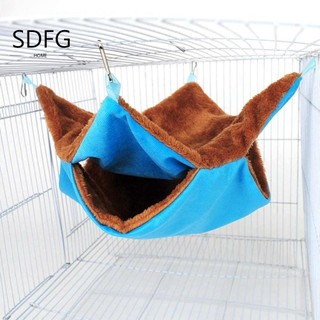 SDFG Giường Hamster Nhím Chuột Lang 2 Tầng Treo Lều Hai Lớp Thoải Mái