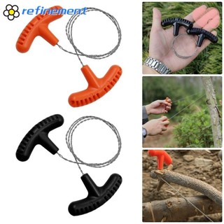 Refilinement 1 Cái Cưa Dây, Có Tay Cầm Ngón Tay Thép Không Gỉ Dây Xích Hướng Dẫn Sử Dụng, Cắm Trại Ngoài Trời Đi Bộ Đường Dài Túi Di Động Sống sót Dụng Cụ Cưa Tay