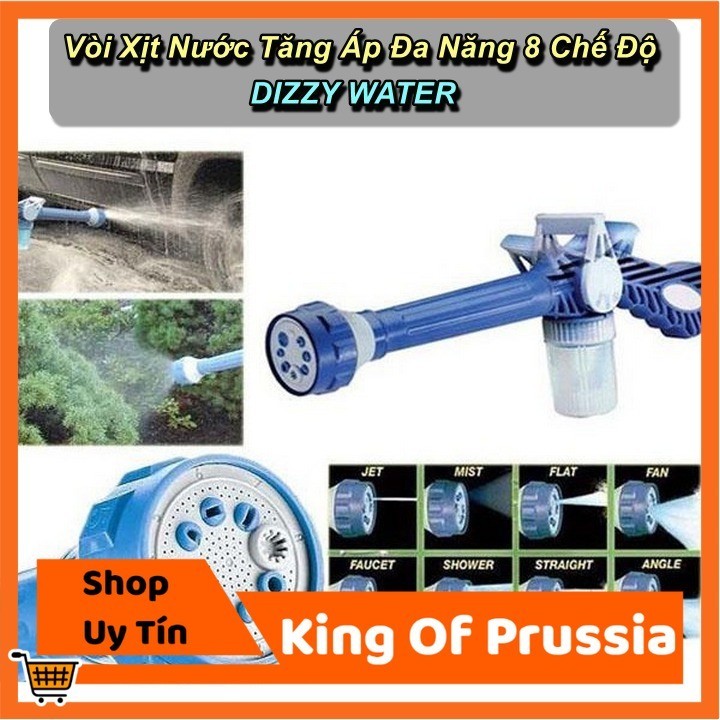 Vòi Xịt Tăng Áp Gia Đình DIZZY WATER Với 8 Chế Độ Phun