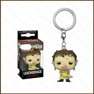 Squar1 FUNKO POP Texas Cưa Xích Thảm Sát Nhân Vật Hành Động Móc Khóa Quà Tặng Cho Trẻ Em Ba Lô Mặt Dây Chuyền Đồ Chơi Cho Trẻ Em