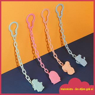 Dây đeo ti giả, gặm nướu dạng móc cho trẻ em, kẹp gặm nướu, túi nhai ăn dặm chống rơi cho bé, dây kẹp giữ ti ngậm