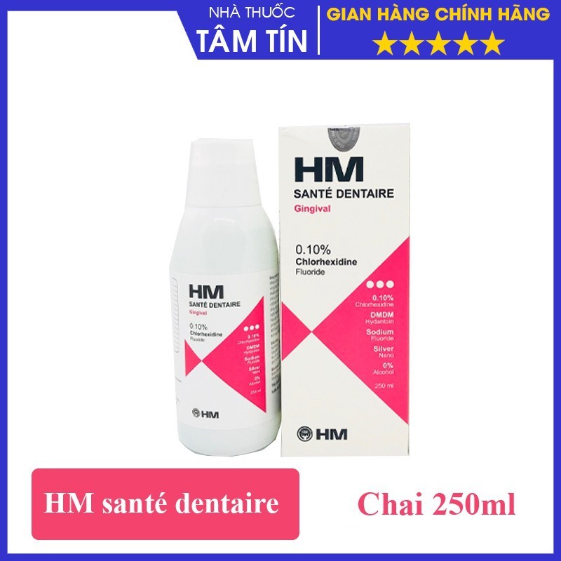 [CHÍNH HÃNG ] Nước súc miệng ngăn ngừa viêm nướu HM HM SANTÉ DENTAIRE Gingival 250ml