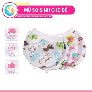 Mũ sơ sinh cho bé cotton mềm mại - Nón cho bé sơ sinh từ 0 đến 4 tháng tuổi
