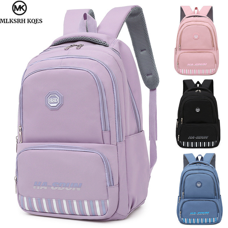 Mlksrh KQES Nữ Schoolbag Thời Trang Mới 15.6 Inch Lớn Học Sinh Nylon Chống Thấm Nước Dung Tích Lớn Ba Lô Nam Nữ Thường Ngày