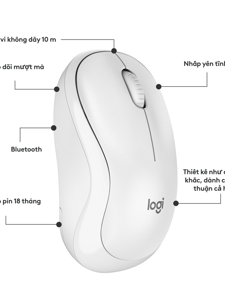 [SS originality]
 Chuột Bluetooth Logitech M240 Silent - Không dây, Nhỏ gọn, Di động, Pin 18 tháng,