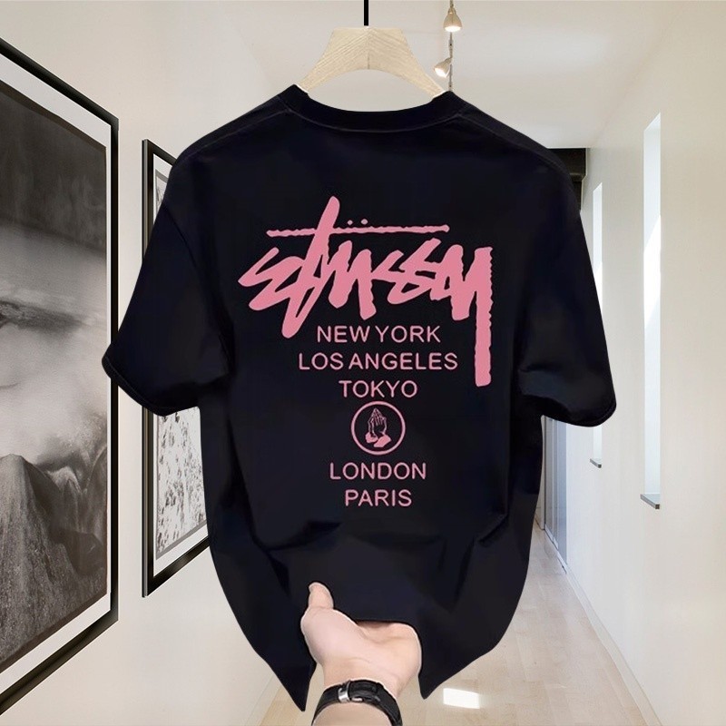 Áo Thun Outlets Stussy Pink 100% Cotton Heavyweight  T Shirt  Unisex Graphic Tee - Official Merchand