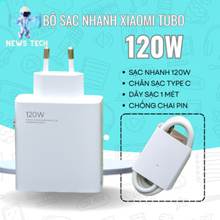 Bộ sạc Xiaomi Sạc 120W Sạc Nhanh Tăng Áp Cho Xiaomi 14/13/ 12Pro Lite Redmi Note K70/K60/K50/12/11Pro...