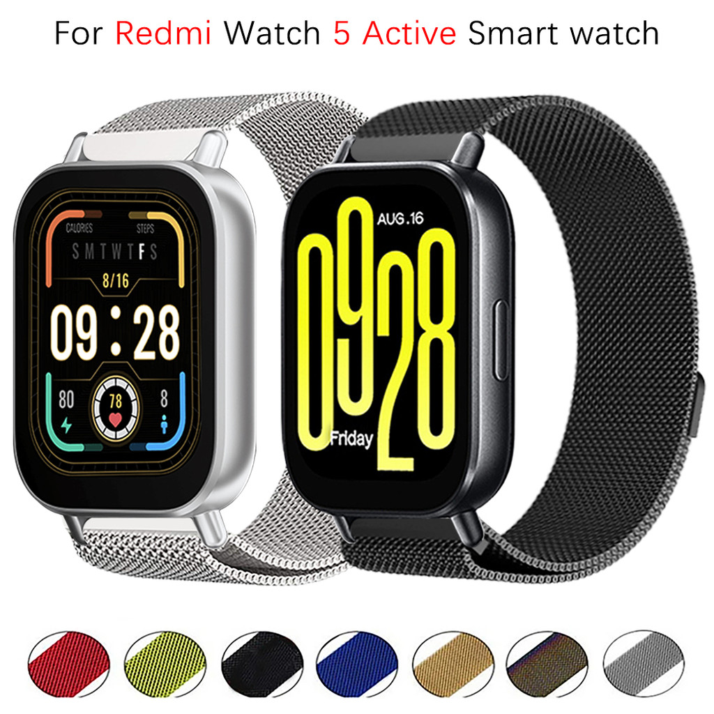 Dây đeo đồng hồ bằng thép không gỉ Milanese cho Redmi Watch 5 Active / Redmi Watch 5 lite Dây đeo đồ