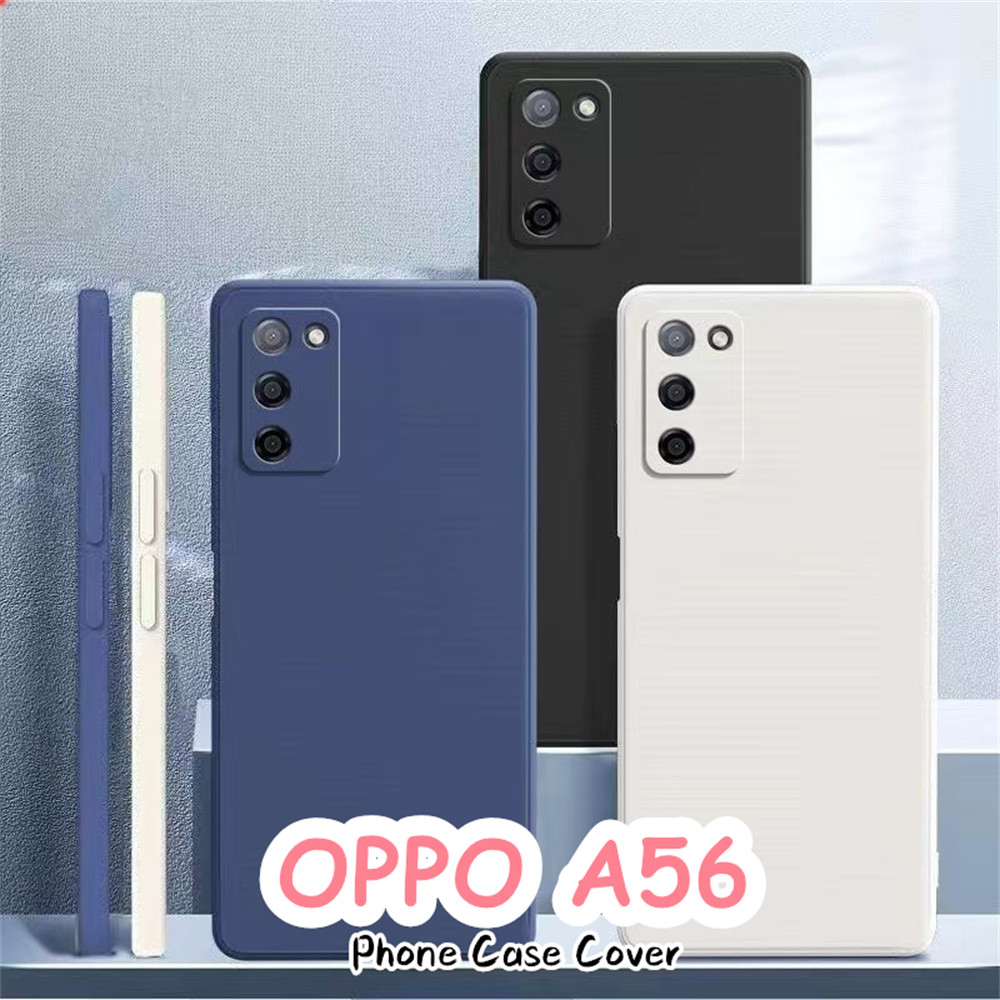 [Ốp Lưng Nhà] Dành Cho OPPO A56 Ốp Lưng Silicon Full Ốp Lưng Điện Thoại Màu Trơn Cổ Điển Chống Bụi B