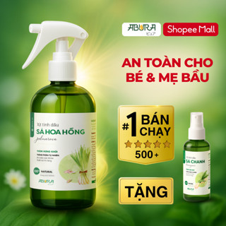 Xịt Muỗi Tinh Dầu Sả Chanh ABURA 500ml An Toàn Cho Bé, Đuổi Gián Kiến Khử Mùi