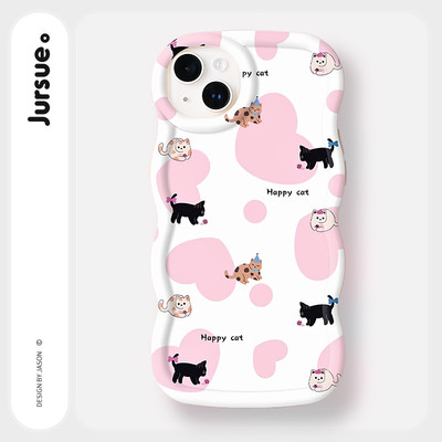 JURSUE Ốp lưng dễ thương đẹp hoạt hình Anime độc lạ ngầu ngộ nghĩnh nữ chống sốc chống bẩn mềm cho iPhone 17 16 15 14 13 12 11 PRO MAX SE 2020 X XR XS ip 8 7 Plus kute F4621Q