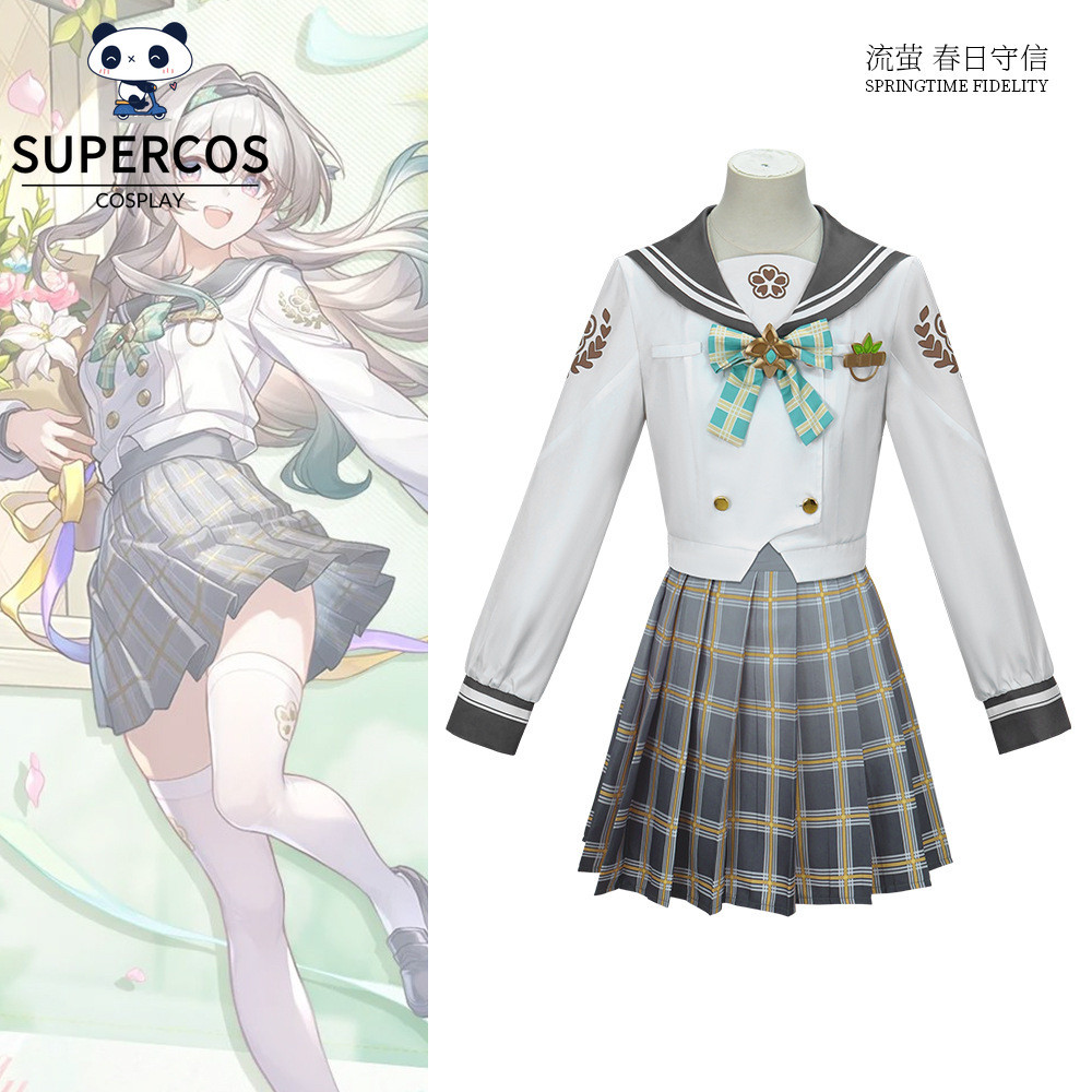 Honkai: Star Rail Spring Missive Firefly Cosplay JK Bộ trang phục đồng phục để mặc hàng ngày Trang p