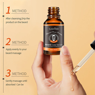 30ml Hữu Cơ Tự Nhiên Chăm Sóc Râu Serum Nuôi Dưỡng Sửa Chữa Làm Mịn Dầu Dễ Mang Theo Serum Chăm Sóc Da Tóc Thúc Đẩy
