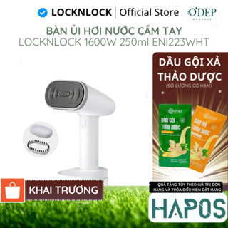 Bàn ủi hơi nước LocknLock Chính hãng 250ml 1600W, mặt là phủ sứ, dùng được cho mọi loại vải ENI223 - HAPOS HOF
