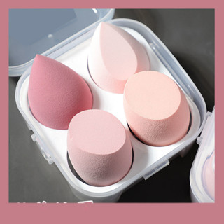  BEAUTY BLENDER Dành Cho Người Mới Bắt Đầu Bộ Máy Xay Sinh Tố Làm Đẹp 4 Mảnh Siêu Mềm Đệm Puff Cho Cả Khô Và Ướt Bọt Biển Trang Điểm Giá Rẻ 