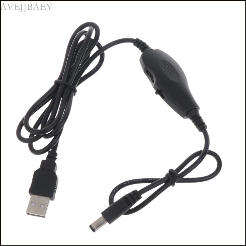 Avejjbaey USB 5V đến 9V 12V 0 5A 5 5x2 1mm TRÊN Cáp Công Tắc Cho Loa Router LED