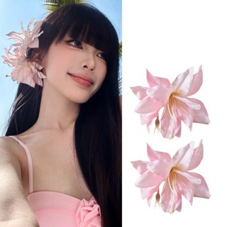  Kẹp tóc mái đi biển hoa Lily hoa Lan Mẫu Đơn mùa hè xinh xắn dễ thương phụ kiện thời trang đi biển phong cách Hàn Quốc 