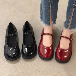 Còn hàngGiày búp bê nữ 3p Mũi tròn Gót thấp Giày mary jane big size  (size35-42)