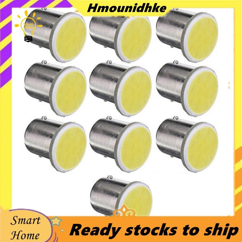 10 Chiếc Trắng 1156 BA15S P21W LED Ô Tô 1156 Đèn COB 12 SMD 12V Điện Áp