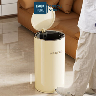 Thùng Rác Thép Cao Cấp Kèm Lõi Cho Văn Phòng, Thùng Đựng Rác Đạp Chân Có Nắp Tráng Men TR040