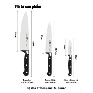 ZWILLING - Bộ dao Professional S - 3 món