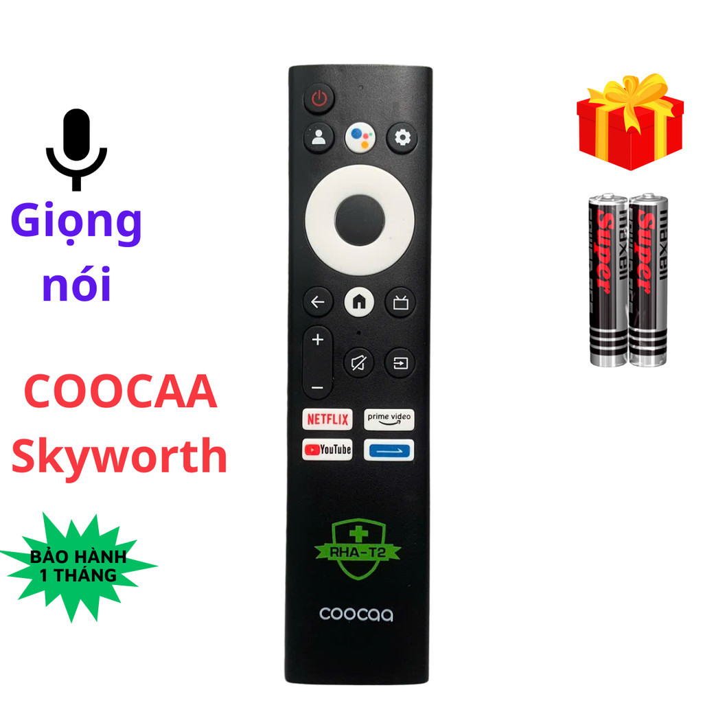 Remote điều khiển tivi COOCAA Mã 03, giọng nói, điều khiển TV Skyworth Coocaa 43Z85 - ĐT Phương Uyên