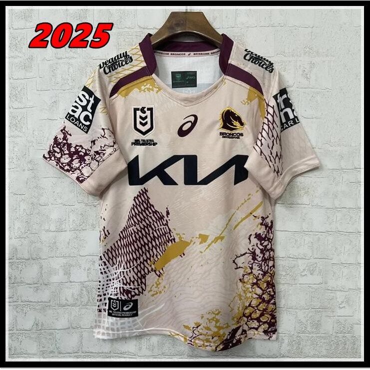Áo sơ mi nam Jersey bóng bầu dục đặc biệt Brisbane Broncos 2025
