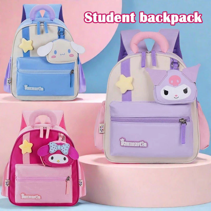 2025 Mẫu mới Kuromi Melody - Cặp sách cho bé gái mẫu giáo Cinnamoroll - Cặp sách hoạt hình Sanrio đá