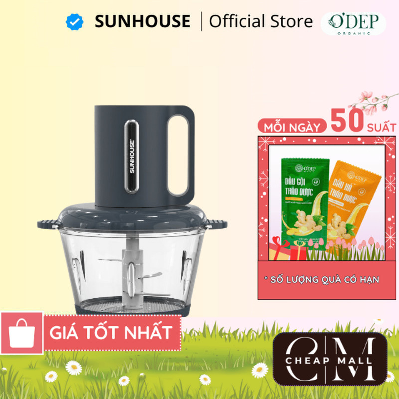 Máy xay thịt Sunhouse 1.8 lít Chính hãng 3 tốc độ xay 300W đa năng nhanh và nhuyễn SHD5403 - CHEAP CMO