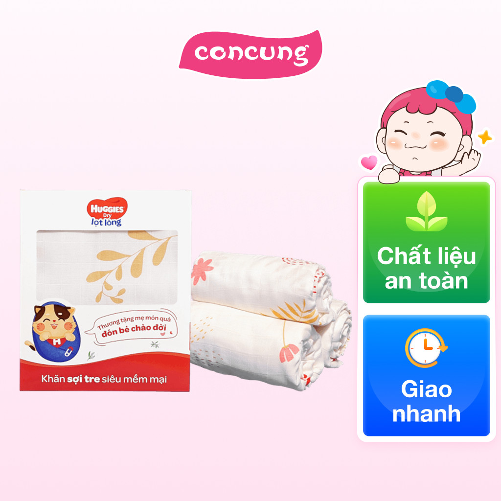 [QUÀ TẶNG] Huggies_Khăn sợi tre