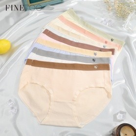 FINETOO Quần lót liền mạch viscose và cotton, thiết kế thoải mái bảo vệ eo