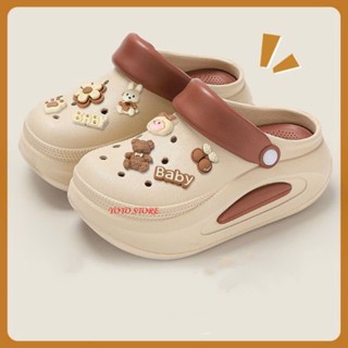  Dép SỤC nâng đế 5cm có quai hậu đi học girl phố đi mưa chống trơn basic thời trang unisex 