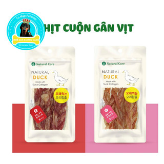 Natural core snack thịt cuộn gân vịt cho chó