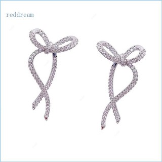 Redd Dòng Đơn Giản Quyến Rũ Stud Phong Cách Nơ Mặt Dây Chuyền Bông Tai Bướm Nút Tai Trang Trí Tai