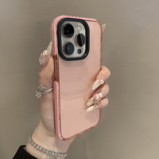 Ốp điện thoại trong suốt hai tông màu sang trọng cho iPhone15 14 13 12 11 Pro MAX IXS MAX XR XS 7 8 Plus Vỏ silicon mềm bảo vệ camera chống sốc