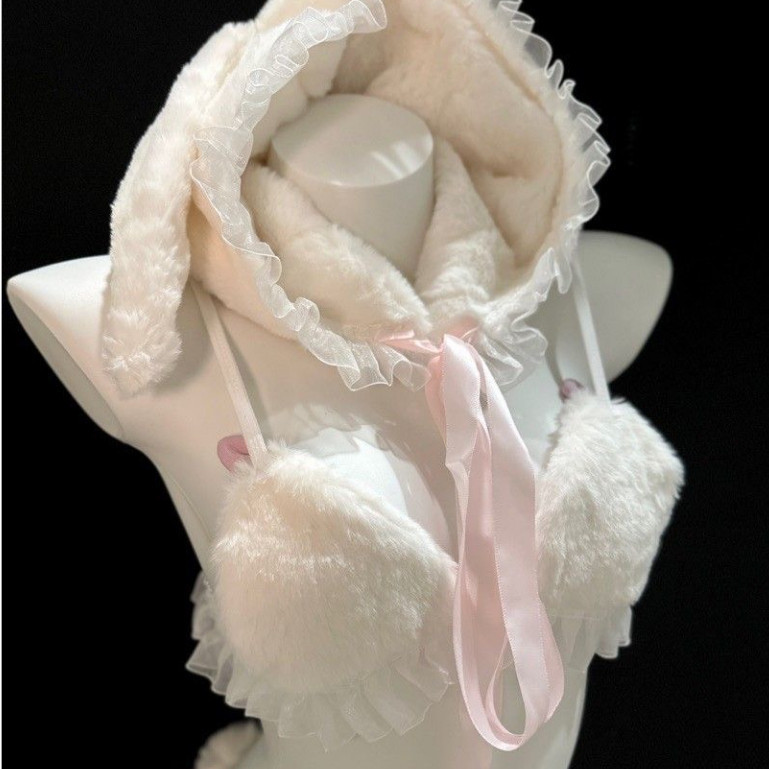 𝐂𝐖𝐄𝐀𝐑.𝐒𝐄𝐗𝐘 Bộ Đồ Lót Sexy Đam Mê Gợi Cảm Mix Lông Kèm Mũ Trùm Đầu Thỏ 6899  [CWEAR.SEXY_ĐỒ NGỦ & NỘI Y CAO CẤP] | BigBuy360 - bigbuy360.vn