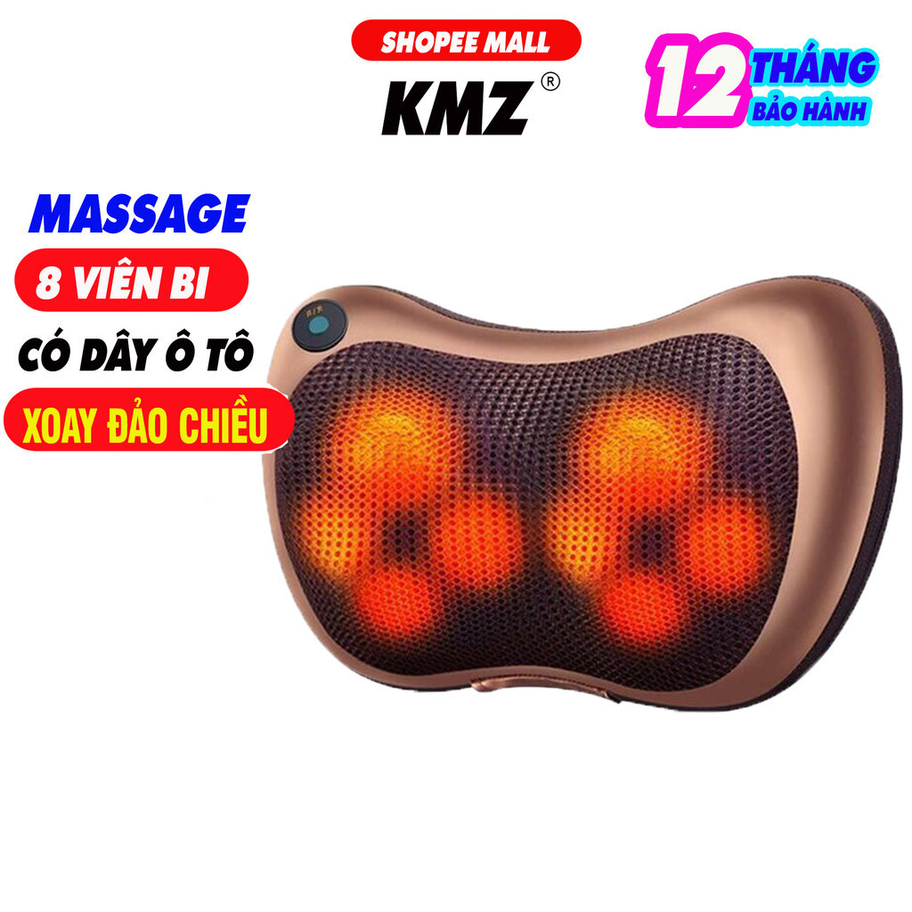 [BH 1 NĂM] - Gối massage cổ vai gáy 8 bi cao cấp KMZ 8B360 Bảo hành 1 năm