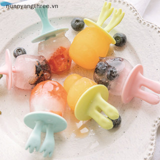 Nuanyangthree.vn 6 lỗ Sáng Tạo Động Vật Máy Làm Kem Popsicle Khuôn Silicon Kem Cấp Thực Phẩm Khuôn Silicon Popsicle Khuôn Làm Đá Viên Khuôn Mới
