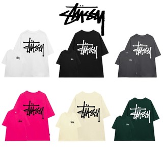 Áo thun stussy logo basic form rộng nam nữ cotton 100% basic tee phông stussy trơn tay lỡ oversize Loix