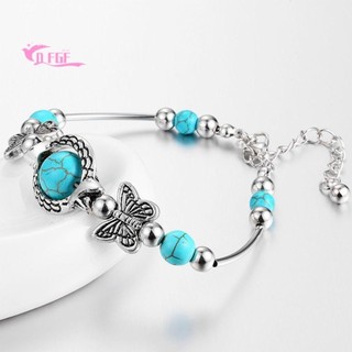DFGF tay charm ngọc lam kiểu vintage thời trang cho nữ