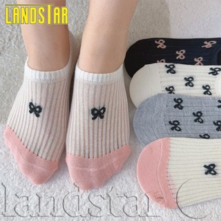 2 Đôi Tất Nơ Thuyền - Hàng Dệt Kim Mắt Cá Chân Cắt Thấp - Thoáng Khí, Chống Trơn Trượt, Vô Hình - Tất Ngắn - JK, Gothic, Ngọt Ngào - Cho Váy Dự Tiệc Mùa Hè