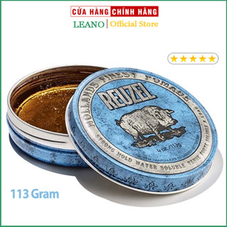 Sáp Vuốt Tóc Nam REUZEL Blue Pomade Strong Hold 113g - Sáp Tạo Kiểu Tóc Dạng Pomade Con Lợn Xanh Hot Nhất