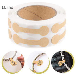 Luimo 500 Cái / lốc Trang Sức Giá Thẻ Tự Dính Tròn Barbell Dán Nhãn DIY SBS