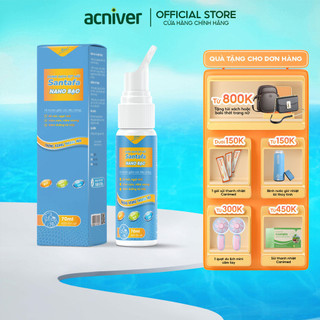 Dung dịch xịt mũi Nano Bạc Santafa hỗ trợ giảm sổ mũi, ngạt mũi, viêm xoang, chai 70ml 600 lần xịt